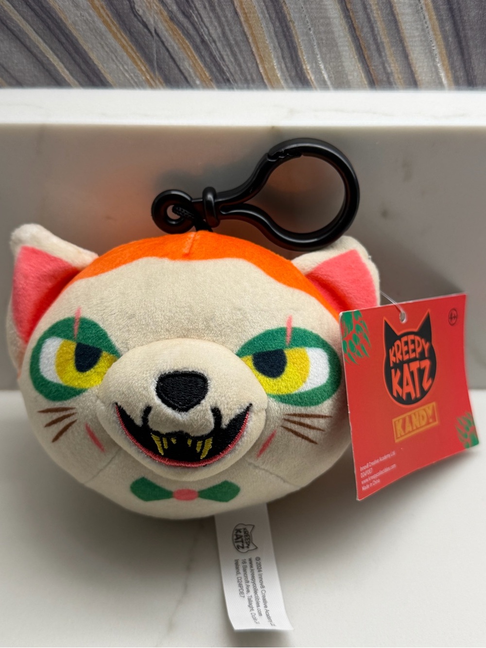 Kreepy Katz Plush Cat Bag Charm Keychain